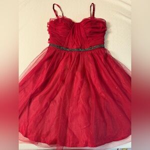 Love Reign Red Ruched Formal Dress
